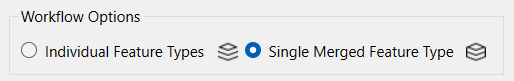 Single Merged Feature Type option